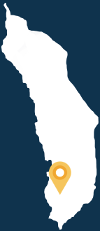 Map with Yellow Anchor for the location of Akagera National Park