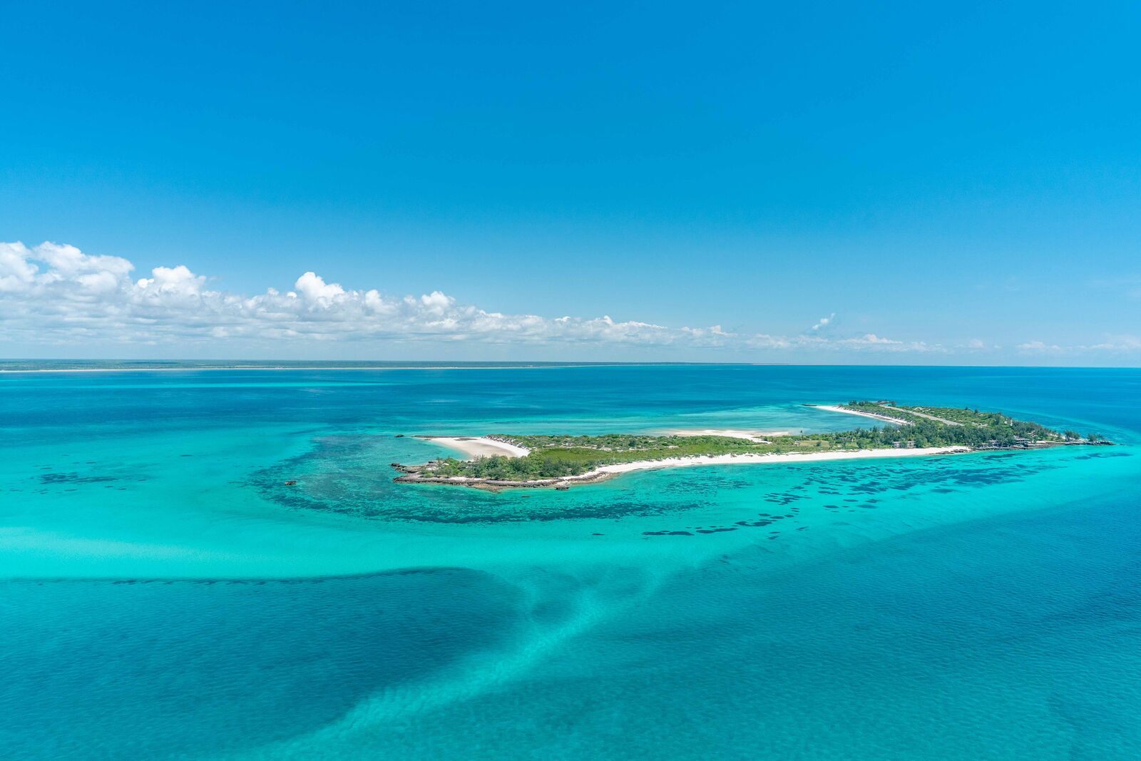 Beautiful ocean scene off an island in Bazaruto Archipelago National Park